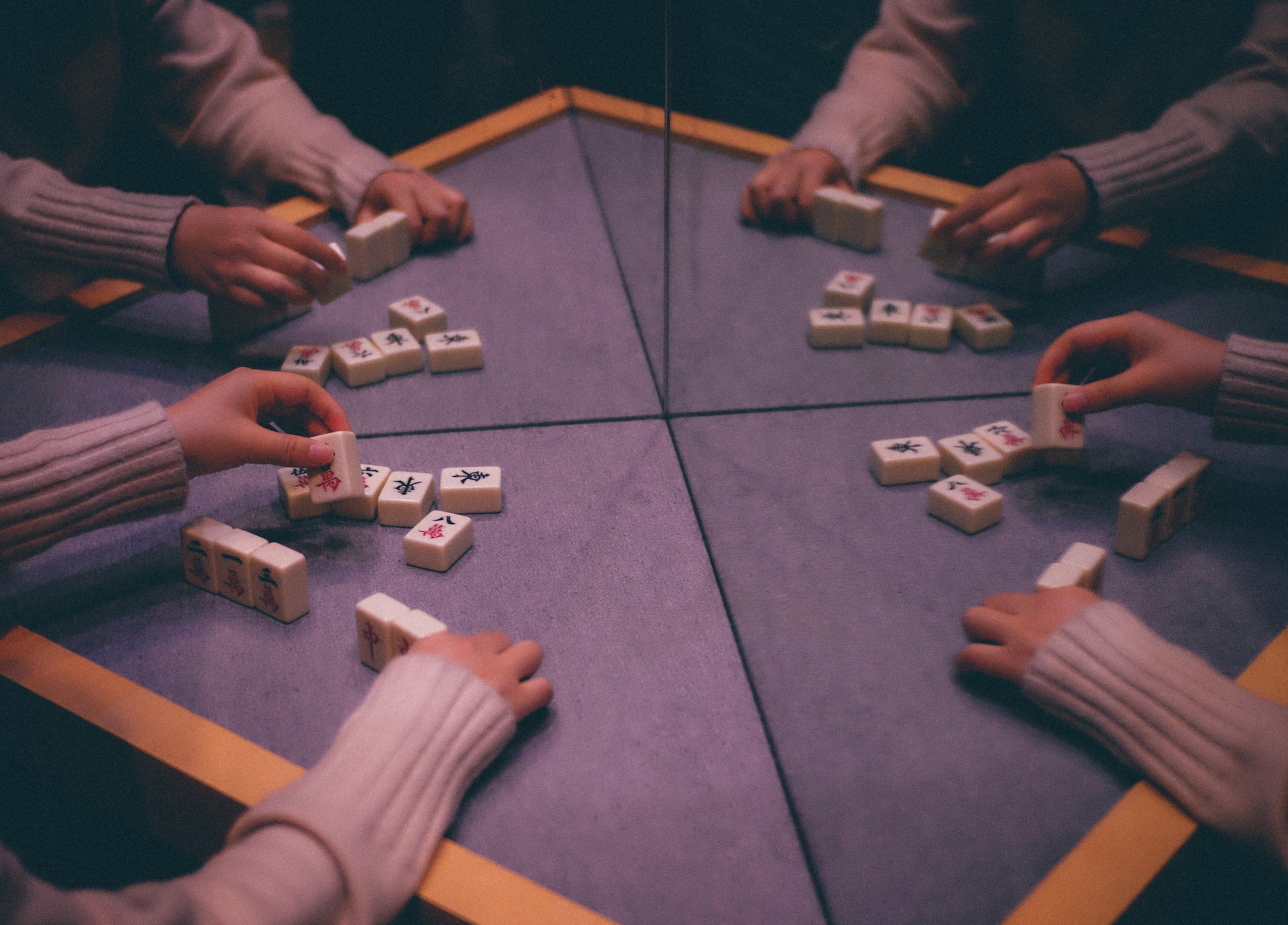 Person playing mahjong