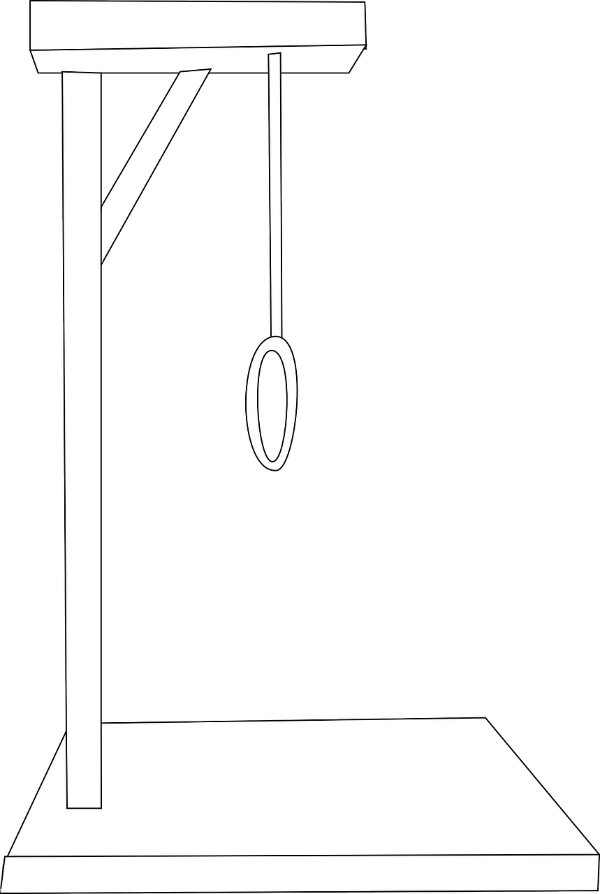 A hanging platform