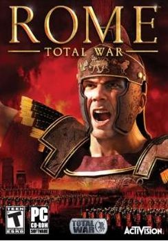 Poster of the game, Rome - Total War showing a soldier from the past.